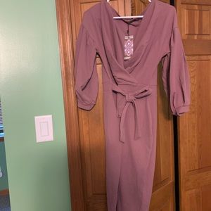 Boohoo Off The Shoulder Wrap Midi Dress